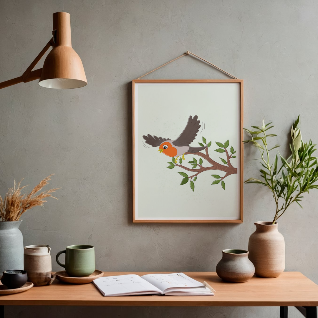 ⬇️ Lámina petirrojo "Siempre adelante"