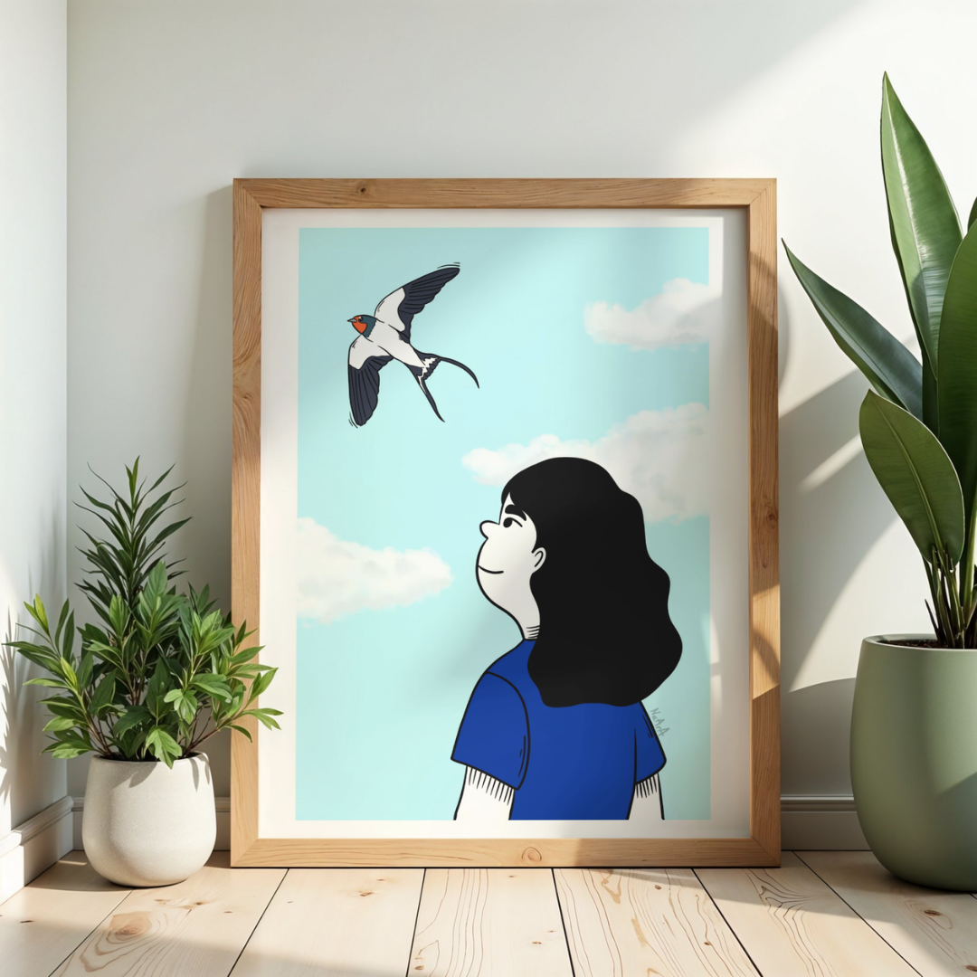 Ilustración "Ofelia y la golondrina" (EDICIÓN ESPECIAL)