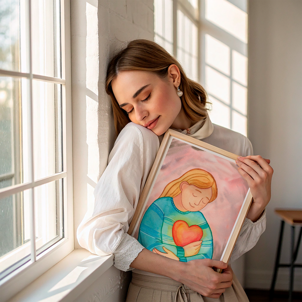 Lámina digital "Siempre en mi corazón" - Diseño mujer