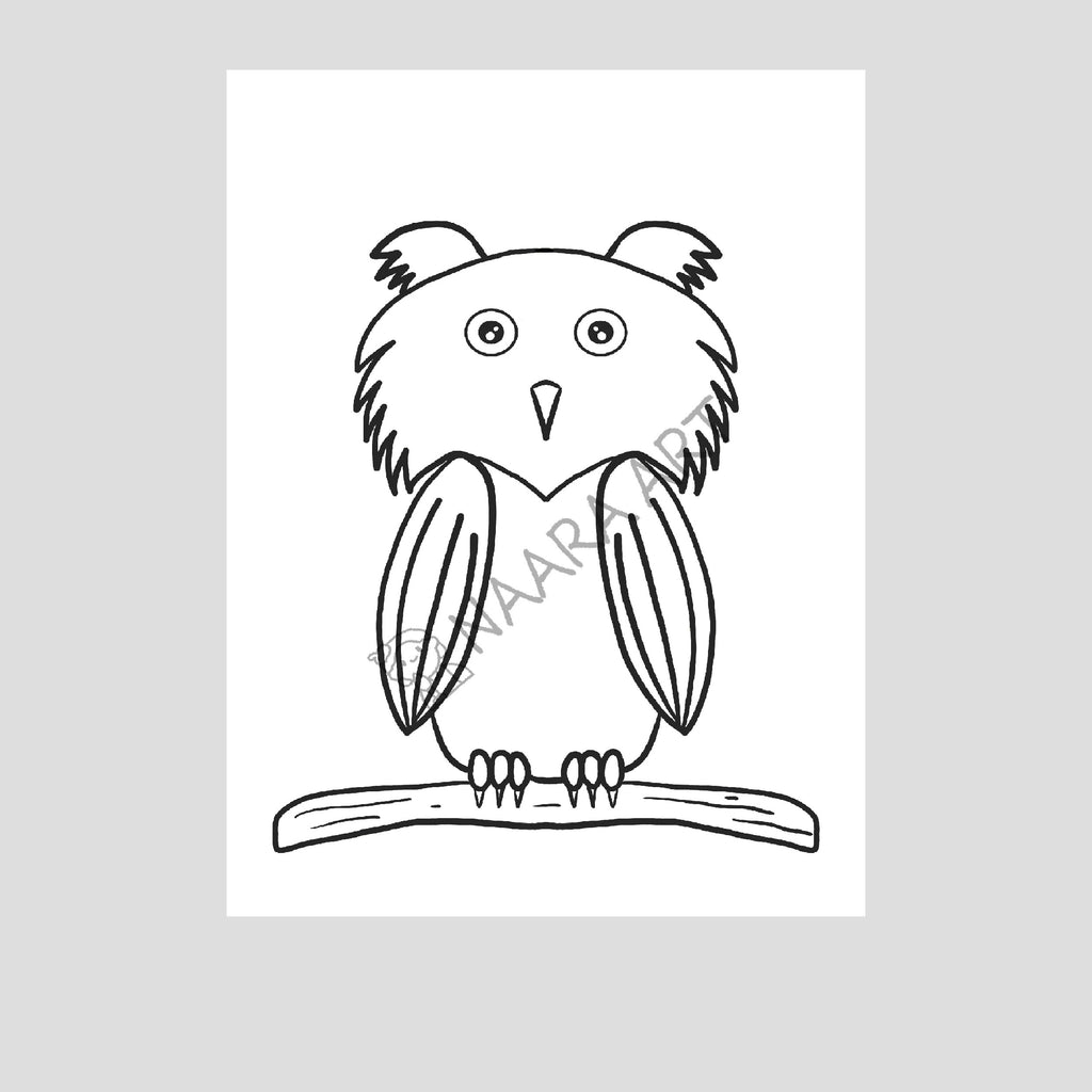 💻 Lámina colorear búho