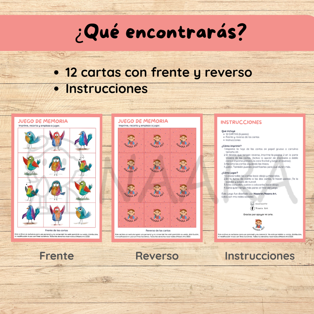 💻 Juego memoria pajaritos mágicos