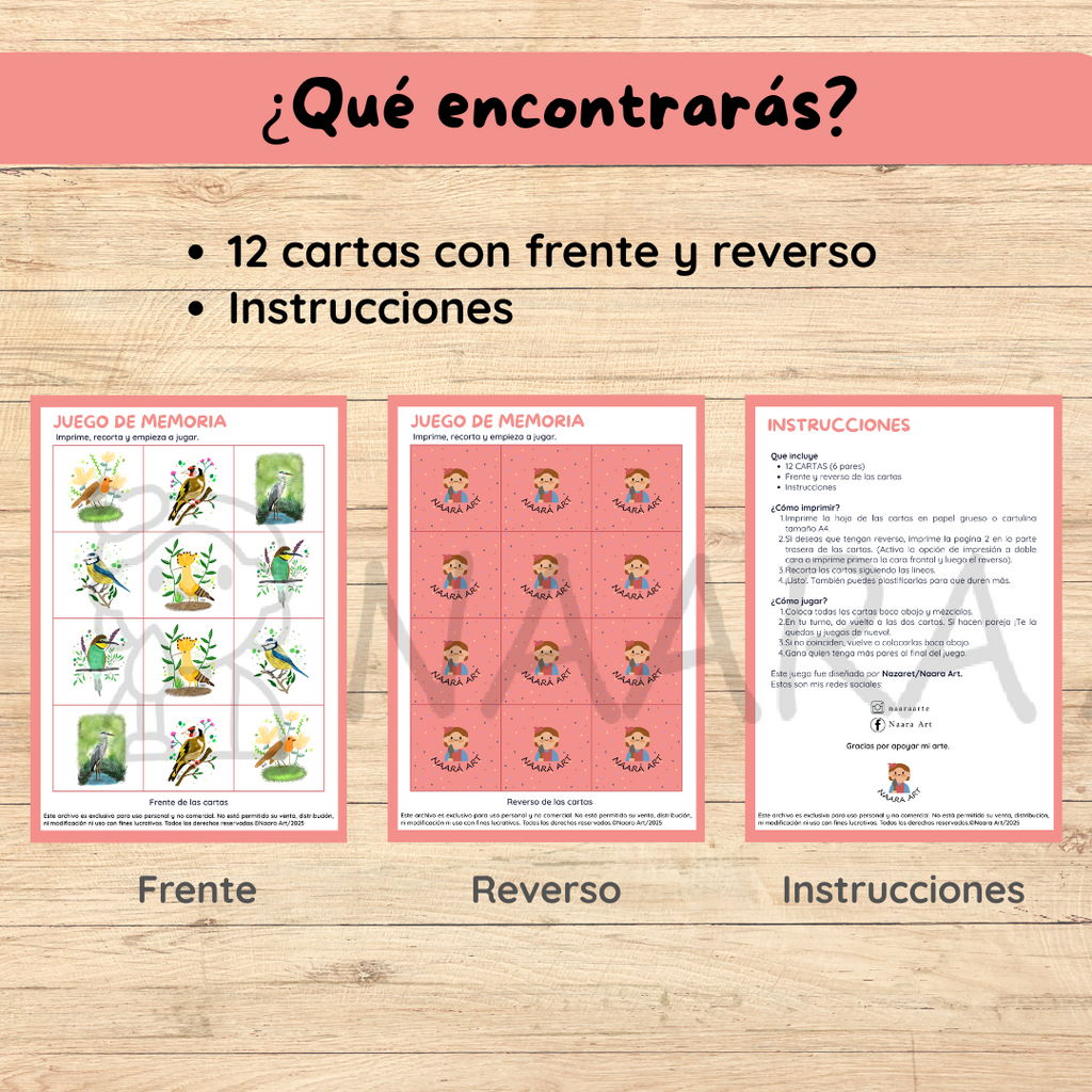 💻 Juego memoria aves