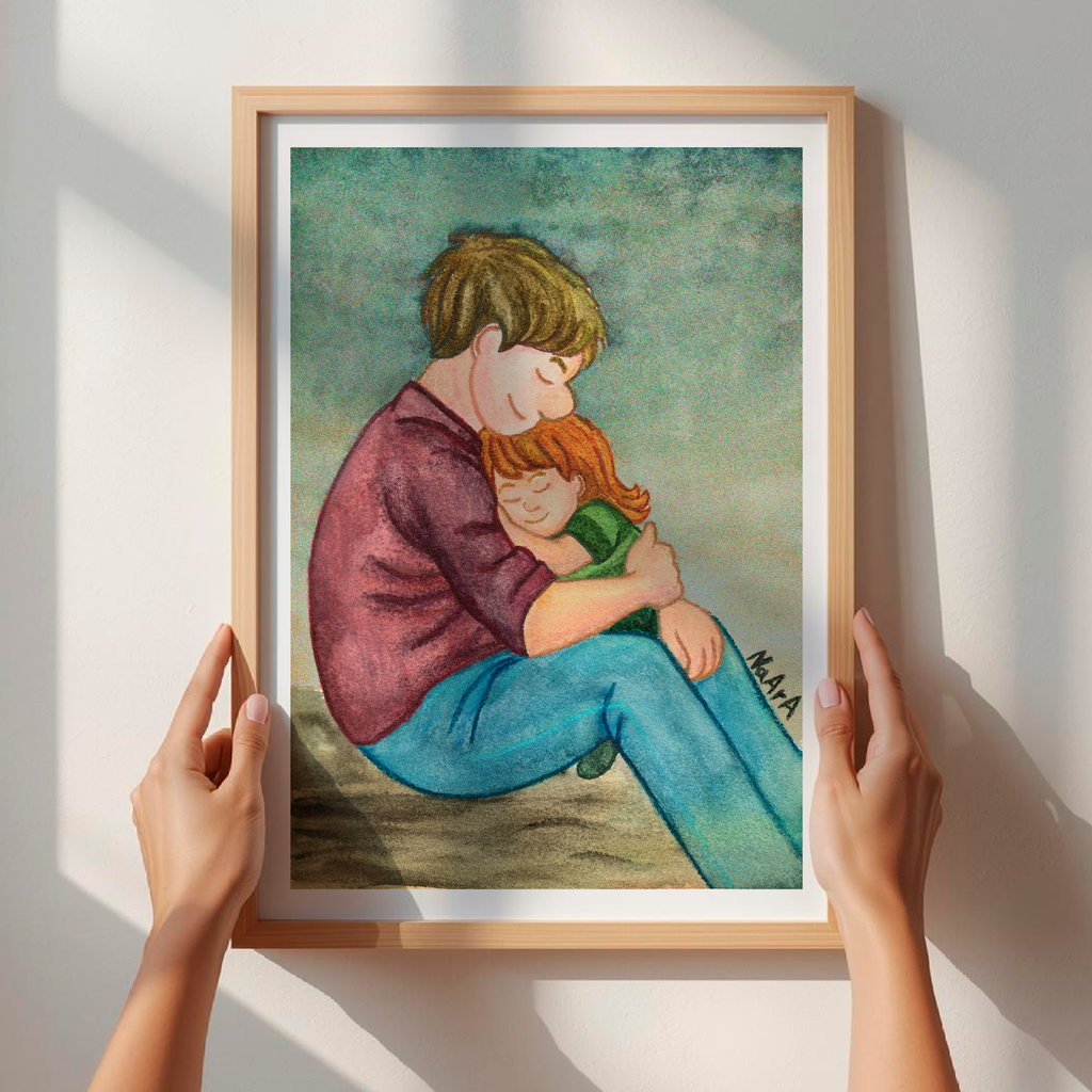 Lámina abrázame fuerte papá