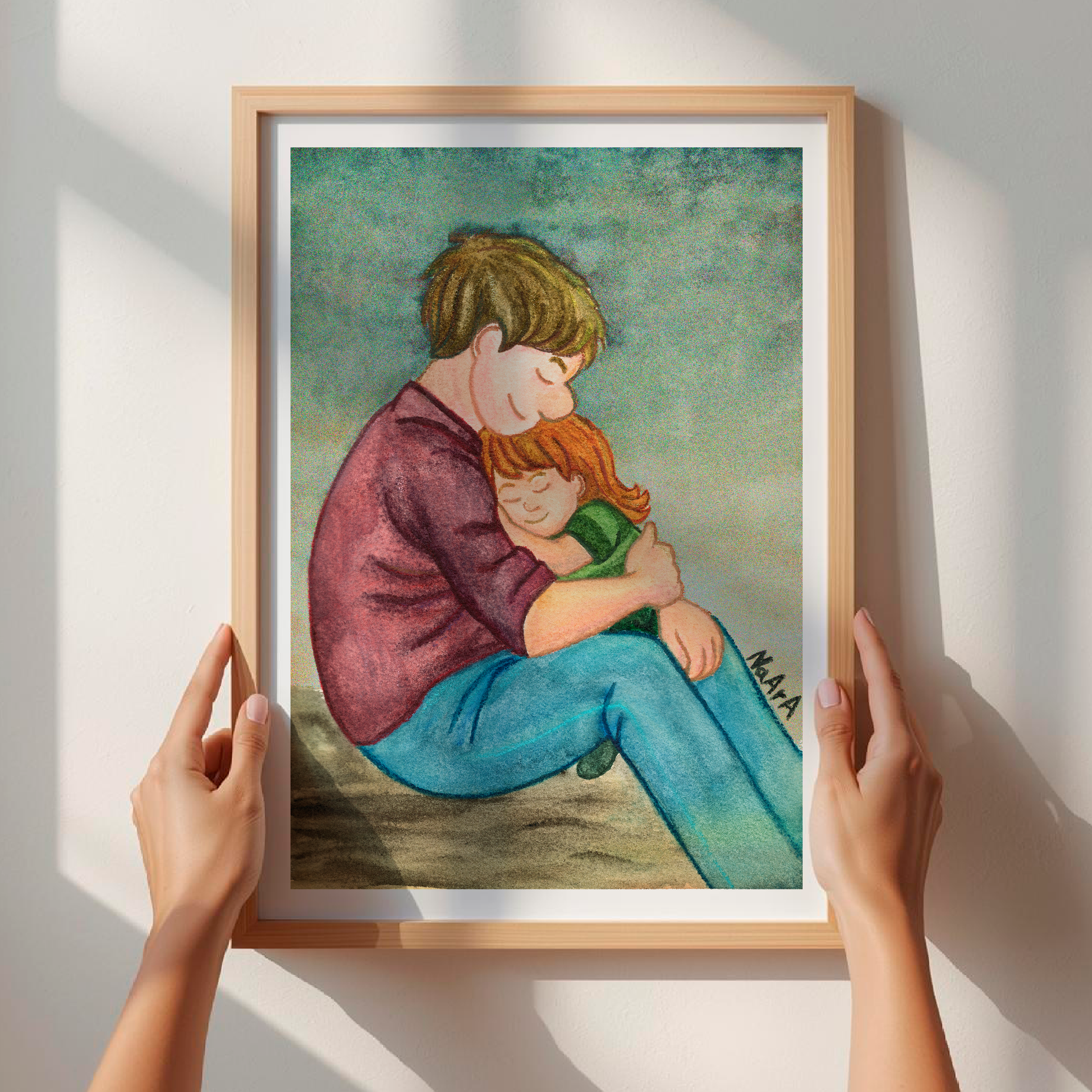 Lámina abrázame fuerte papá