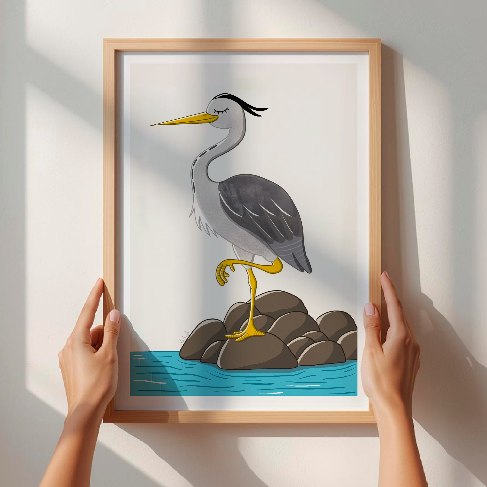 ⬇️ Lámina garza "El valor de la calma"