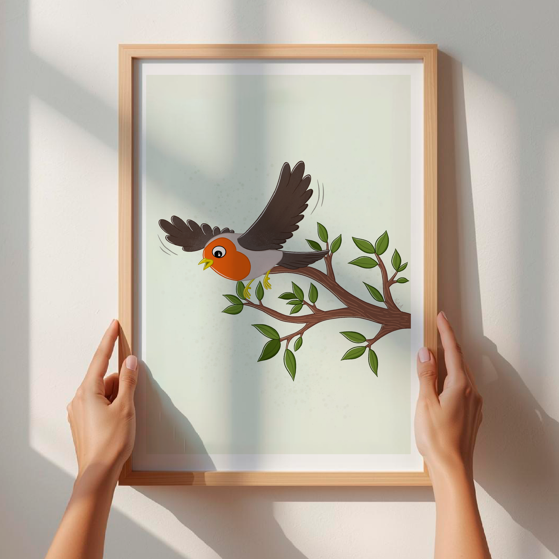 ⬇️ Lámina petirrojo "Siempre adelante"