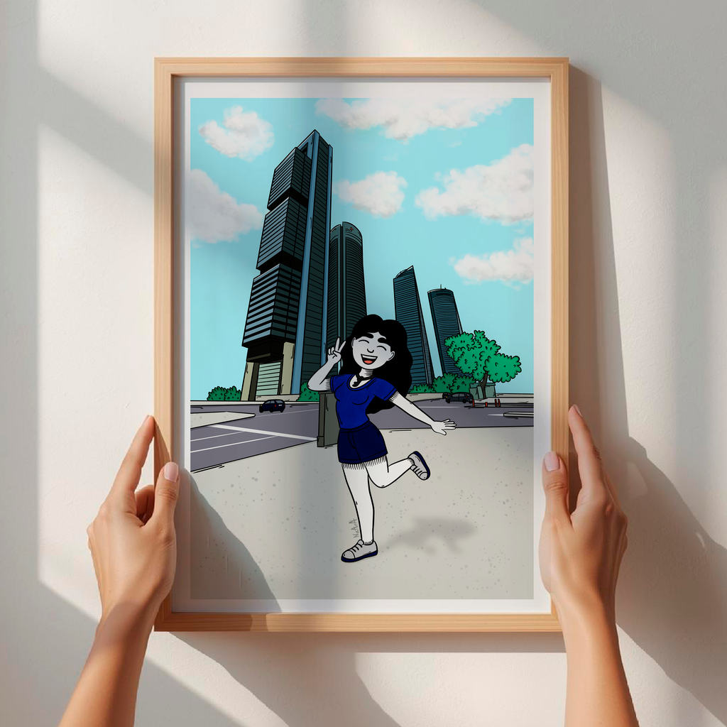 Ilustración digital "Ofelia en Madrid"