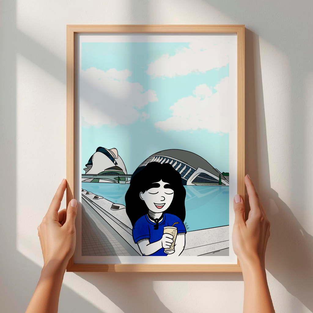 Ilustración digital "Ofelia en Valencia"