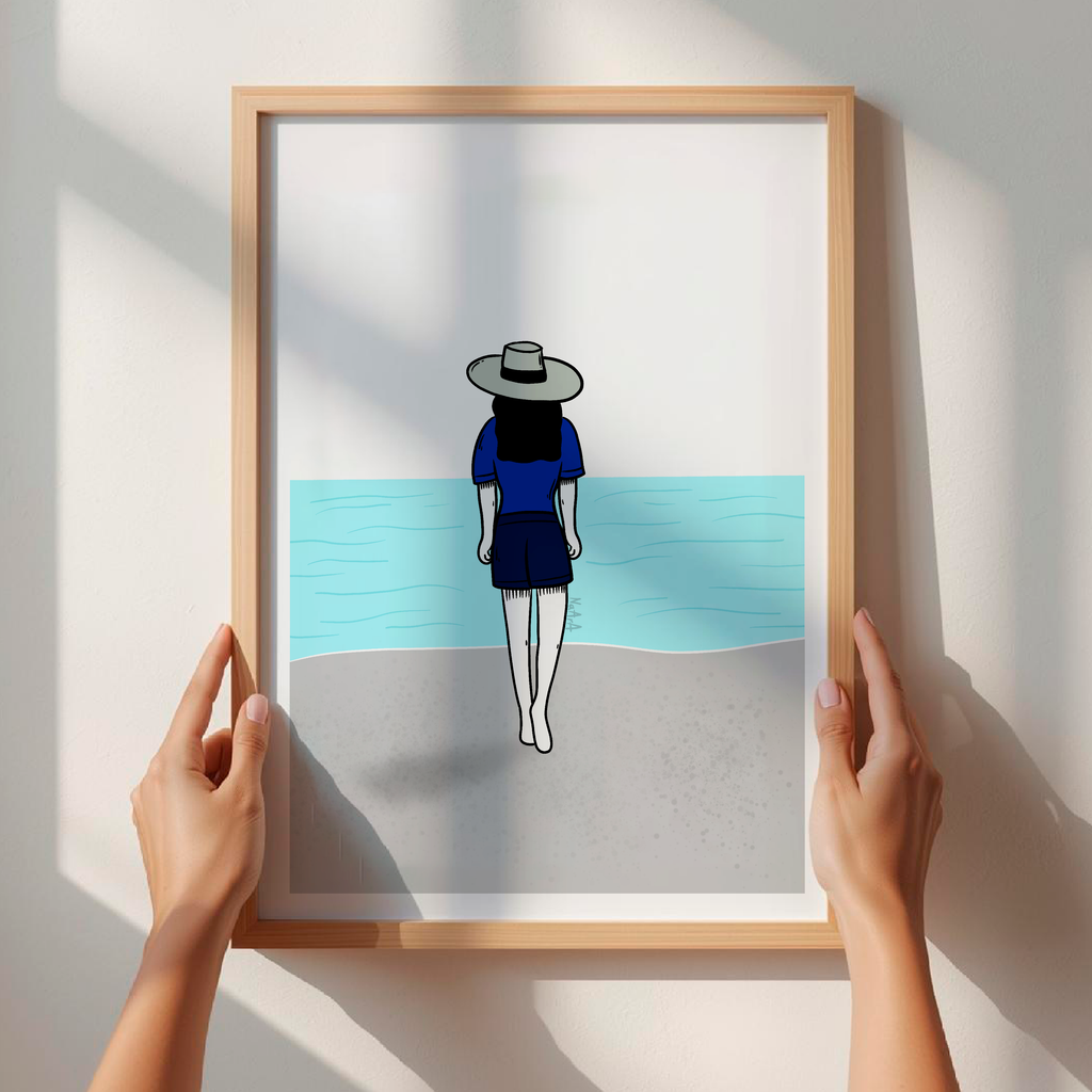 Lámina digital "Ofelia mirando al mar"