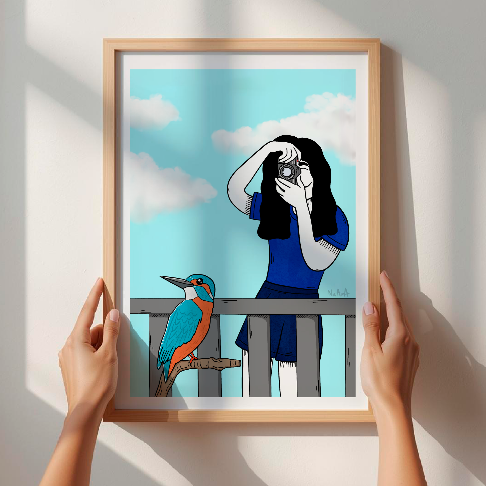 Lámina digital "Ofelia fotógrafa de aves"