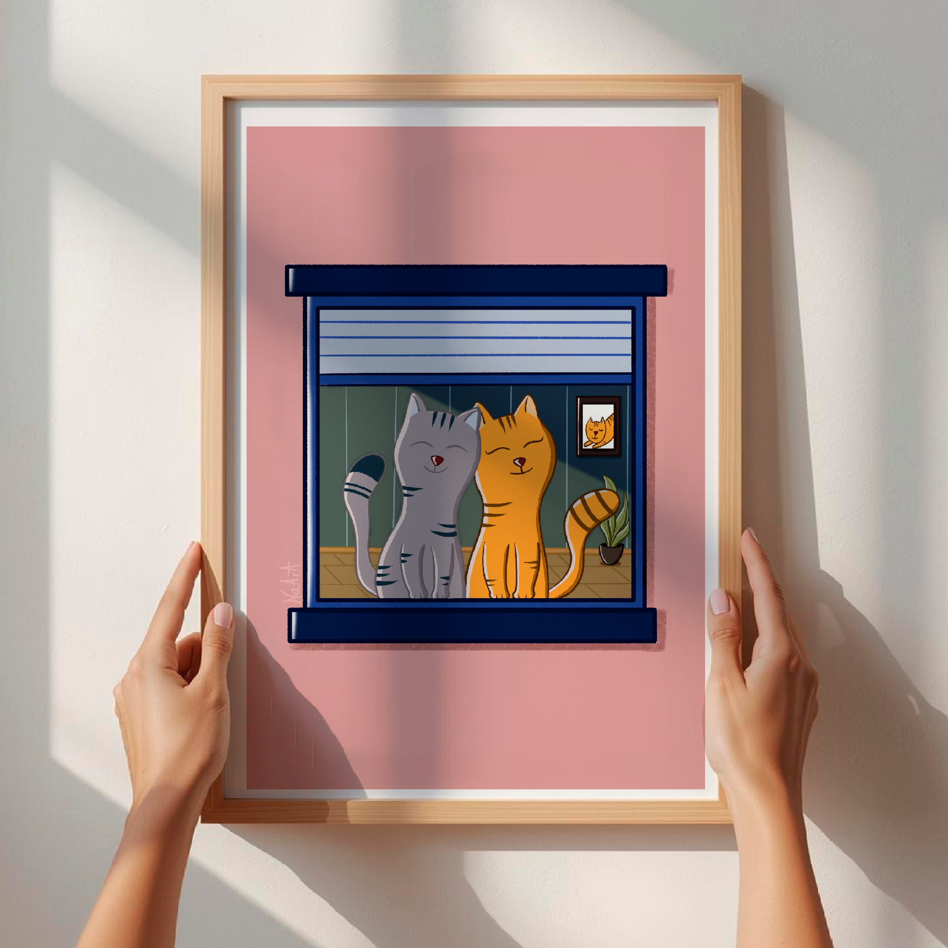 ⬇️ Lámina gatos amorosos