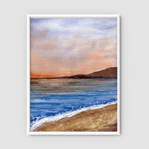 Atardecer en acuarela