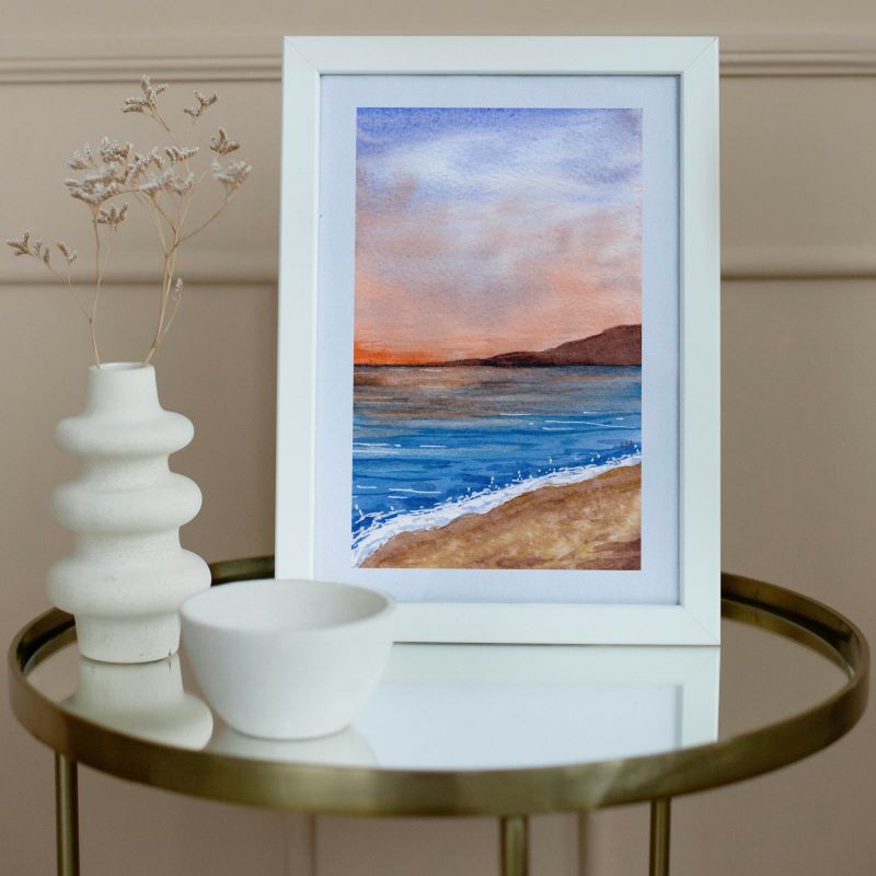 Atardecer en acuarela