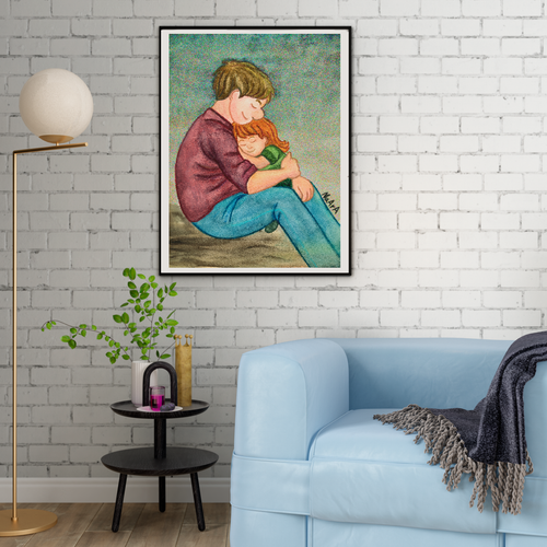 Lámina abrázame fuerte papá