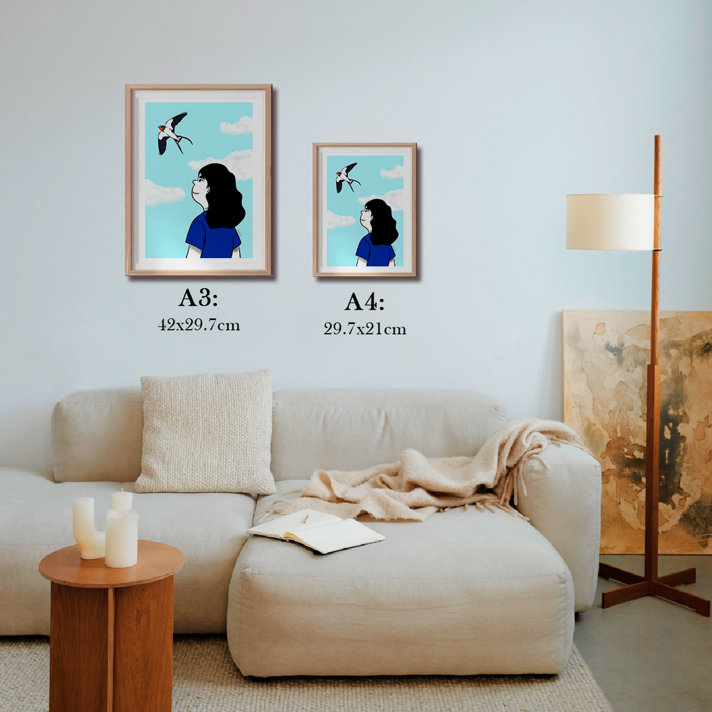 Ilustración "Ofelia y la golondrina" (EDICIÓN ESPECIAL)