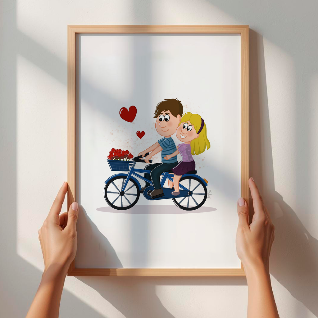 Lámina paseo en bicicleta