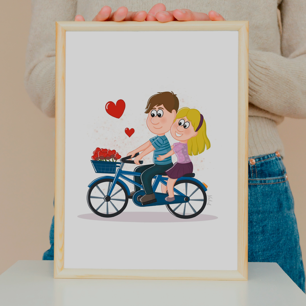 Lámina paseo en bicicleta