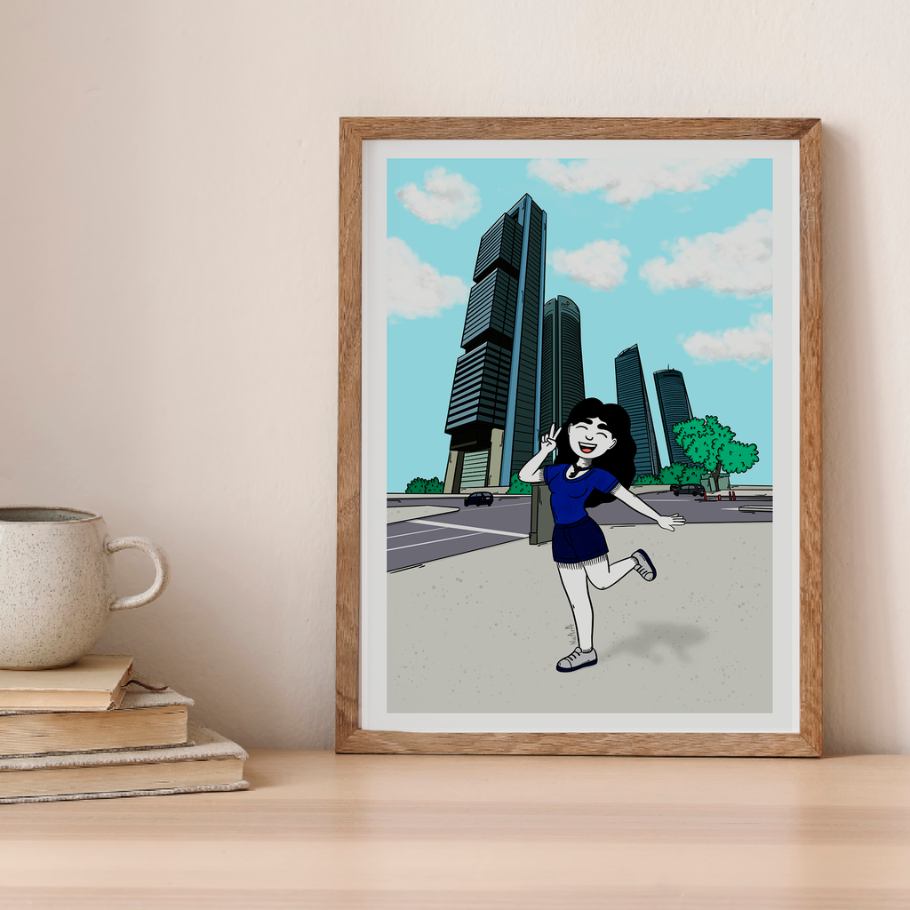 Ilustración digital "Ofelia en Madrid"