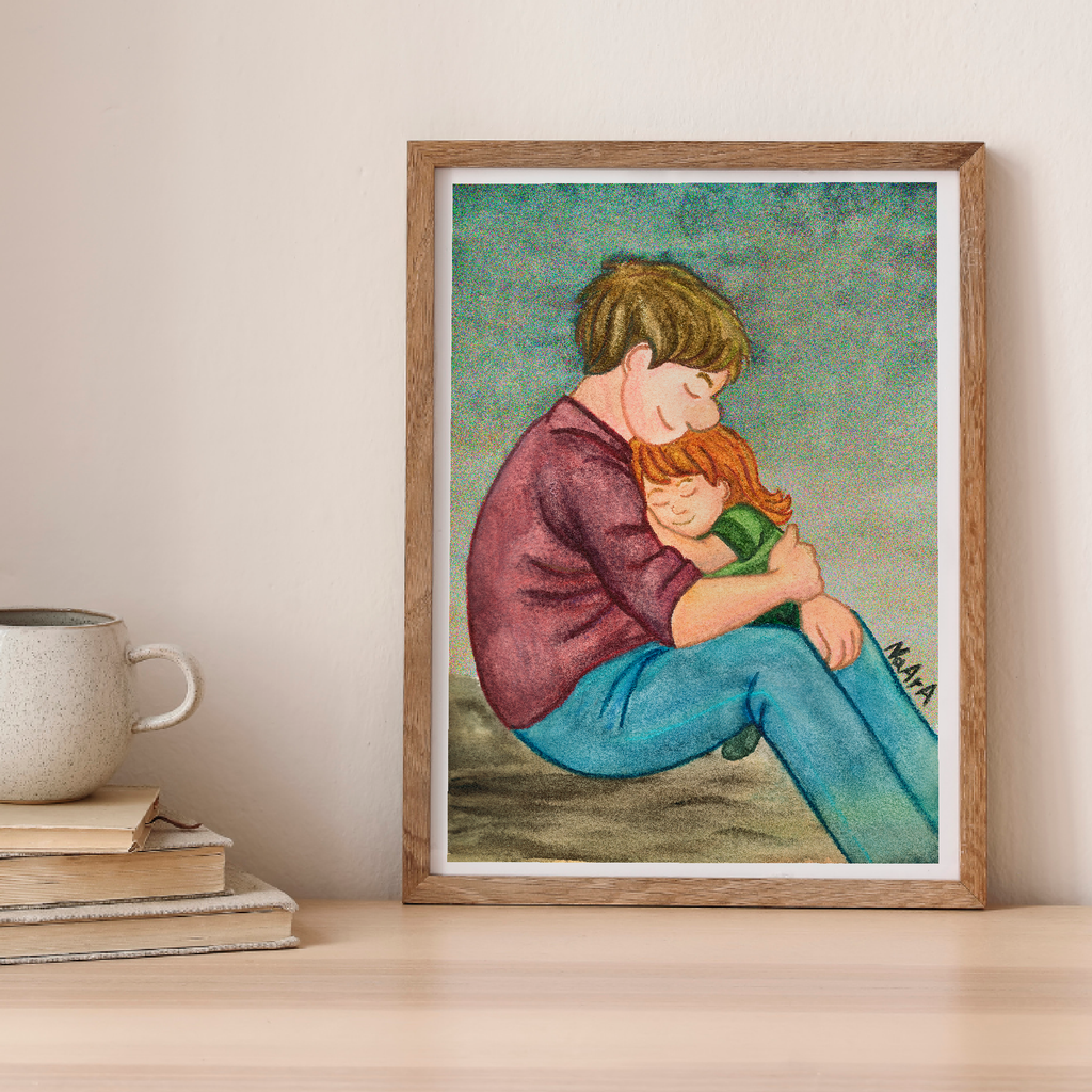 Lámina abrázame fuerte papá