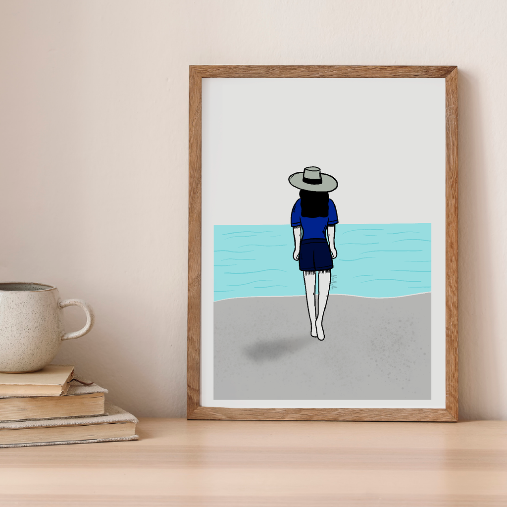 Lámina digital "Ofelia mirando al mar"