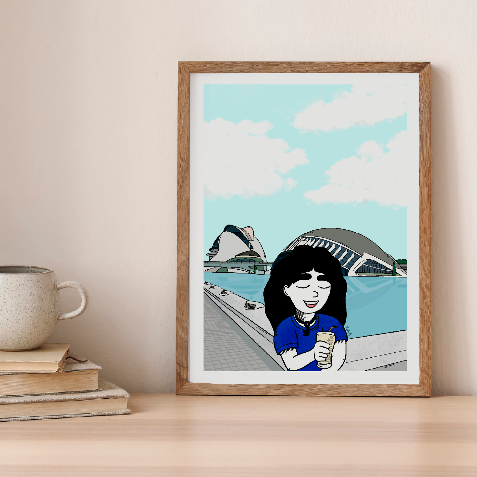 Ilustración digital "Ofelia en Valencia"