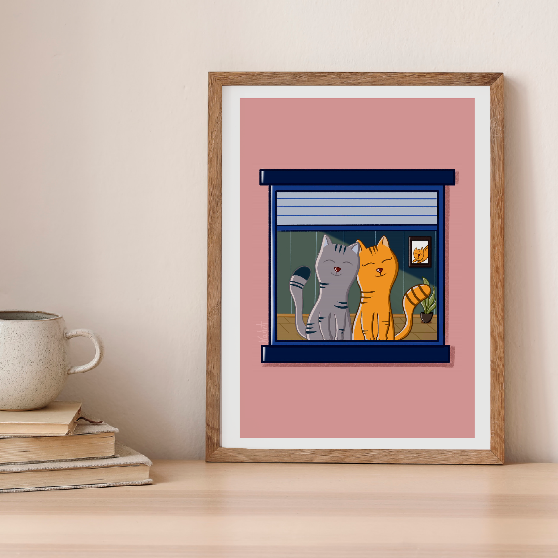 ⬇️ Lámina gatos amorosos