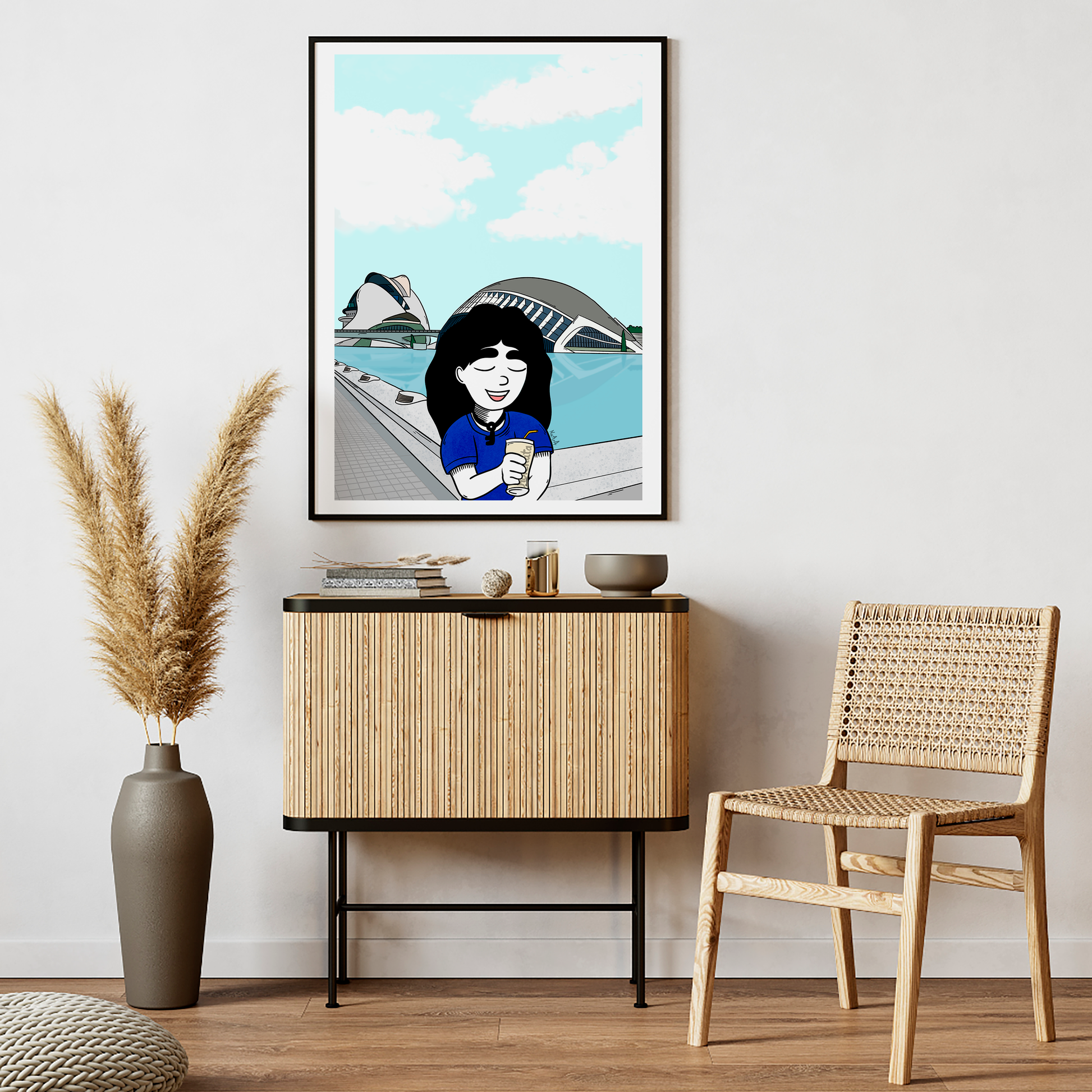 Ilustración digital "Ofelia en Valencia"