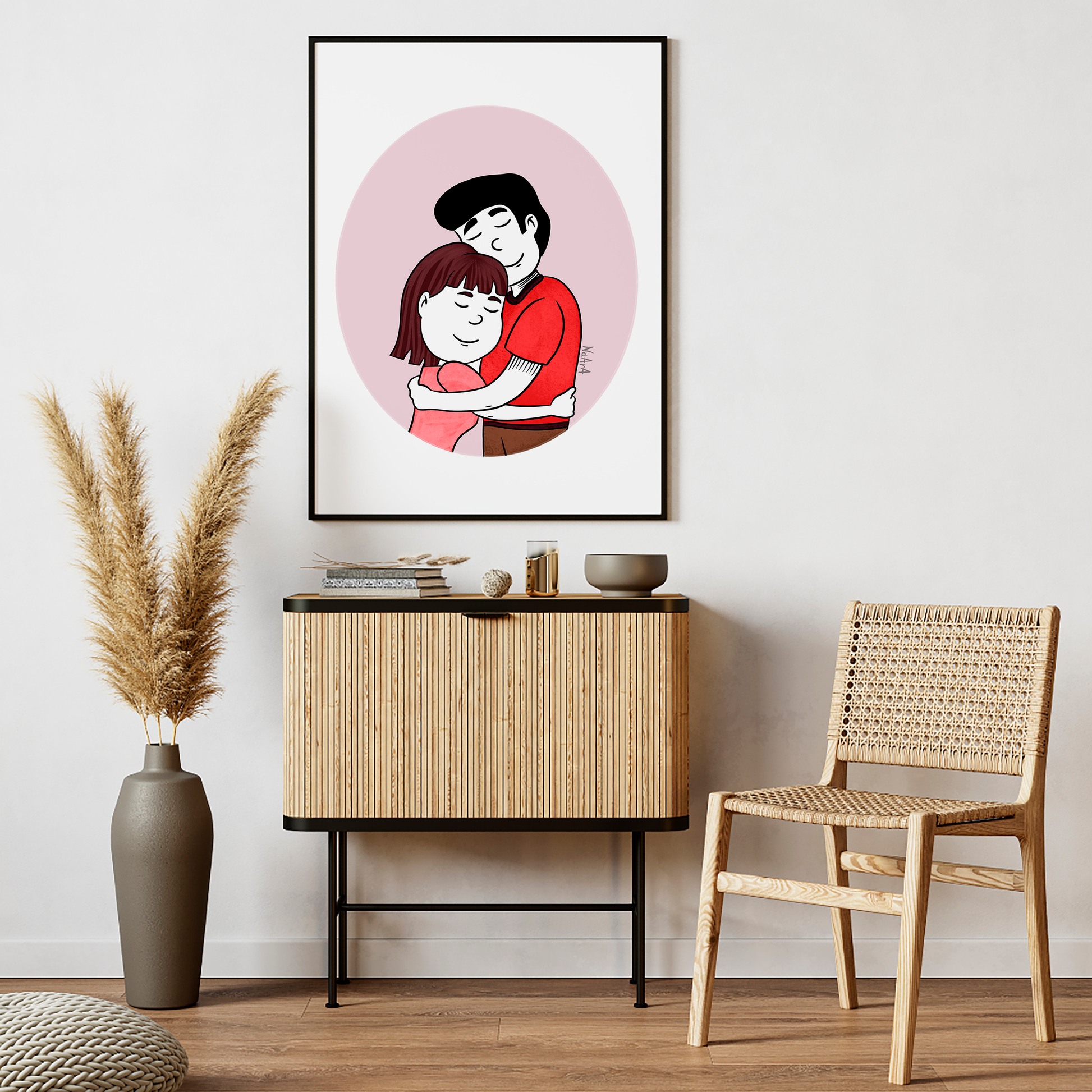 Ilustración digital "Contigo, amor"