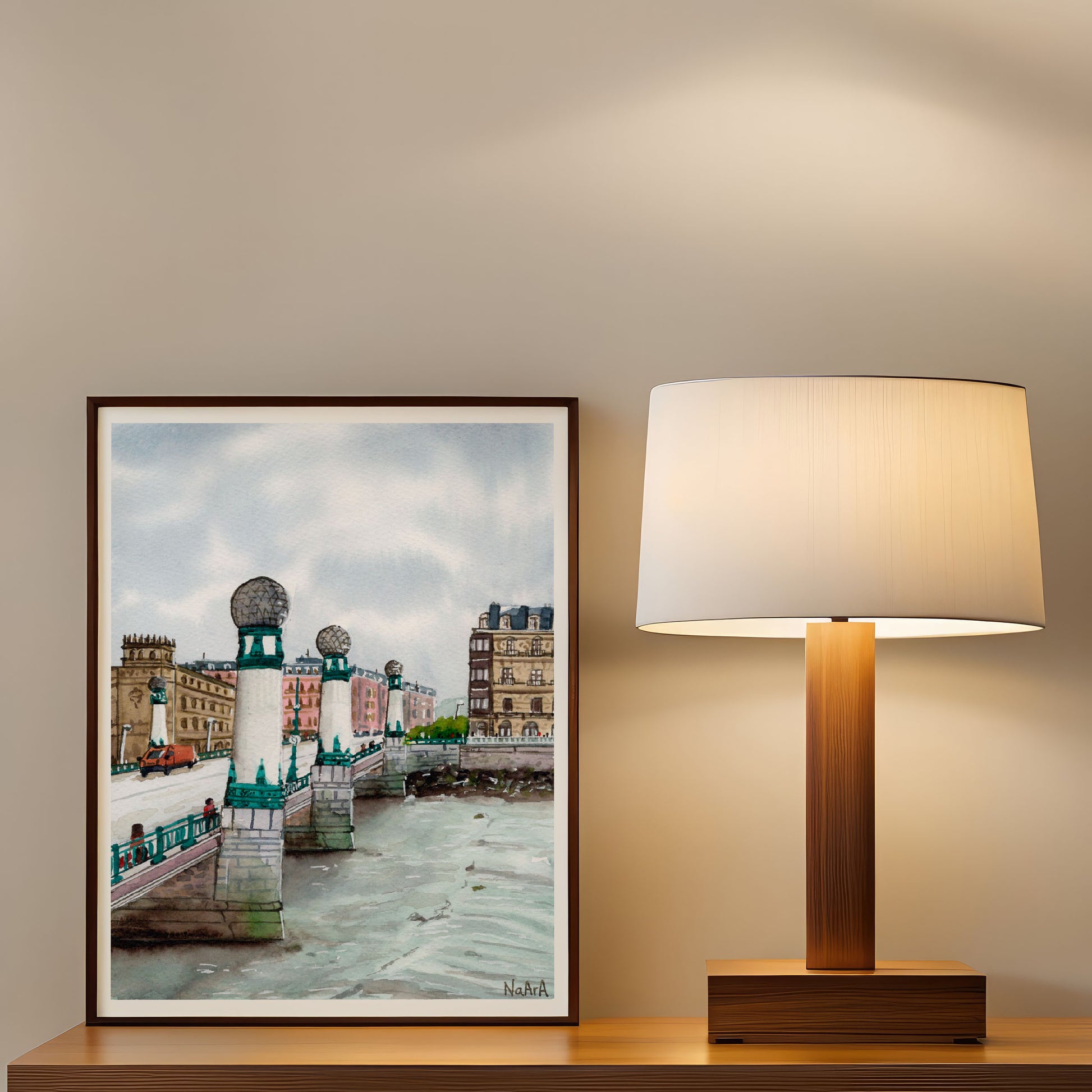 ⬇️ Lámina puente de la Zurriola - San Sebastián