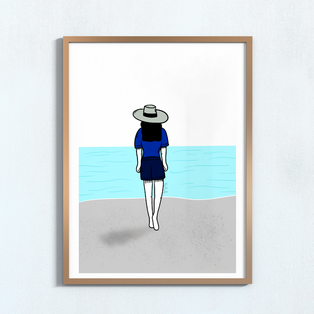 Lámina digital "Ofelia mirando al mar"