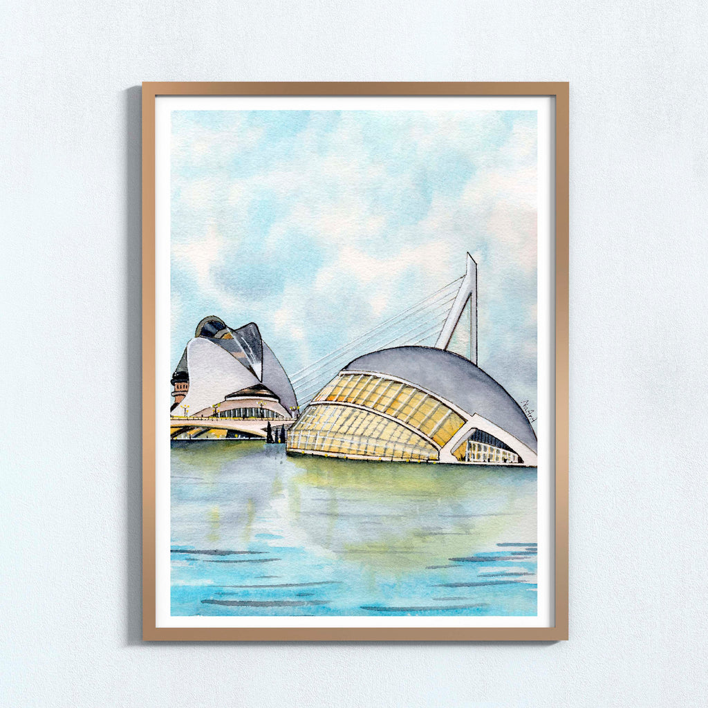 Lámina digital Ciudad de las Artes y las Ciencias de Valencia