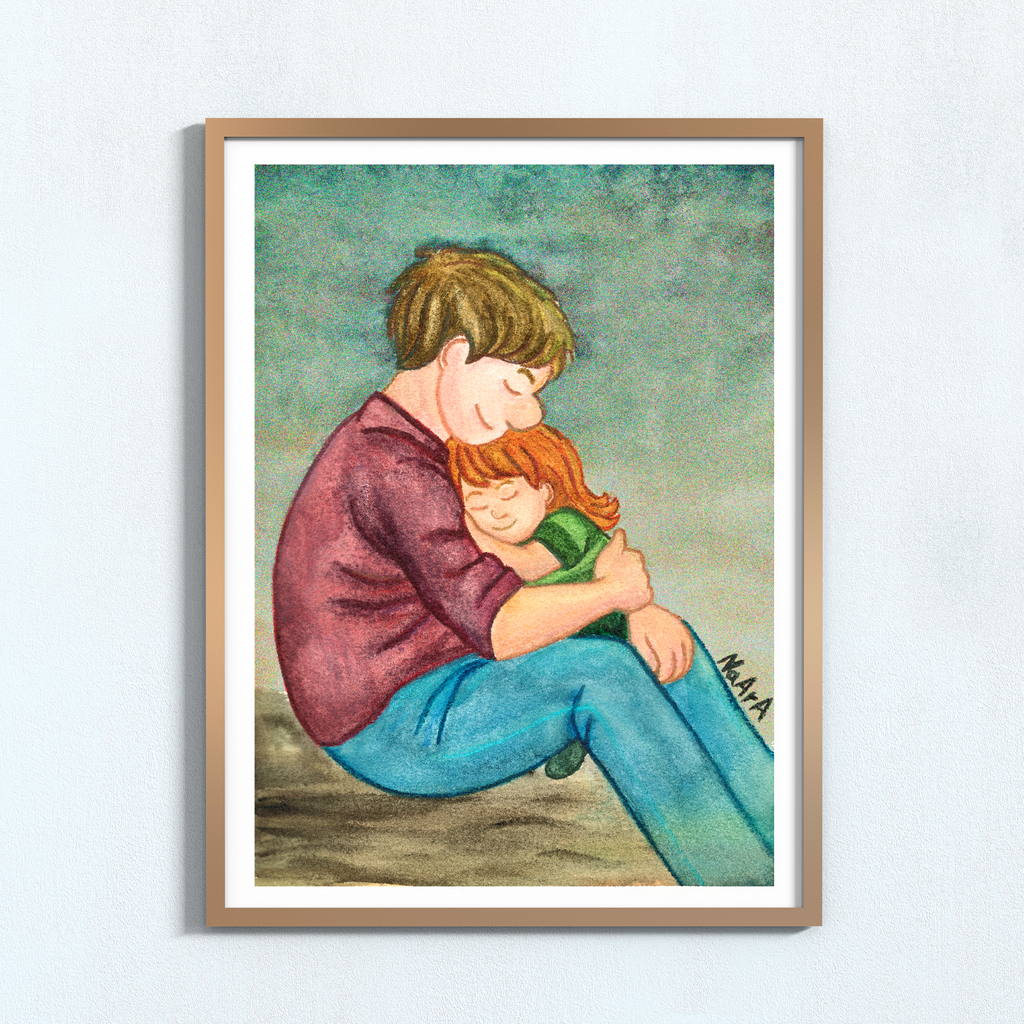 Lámina abrázame fuerte papá