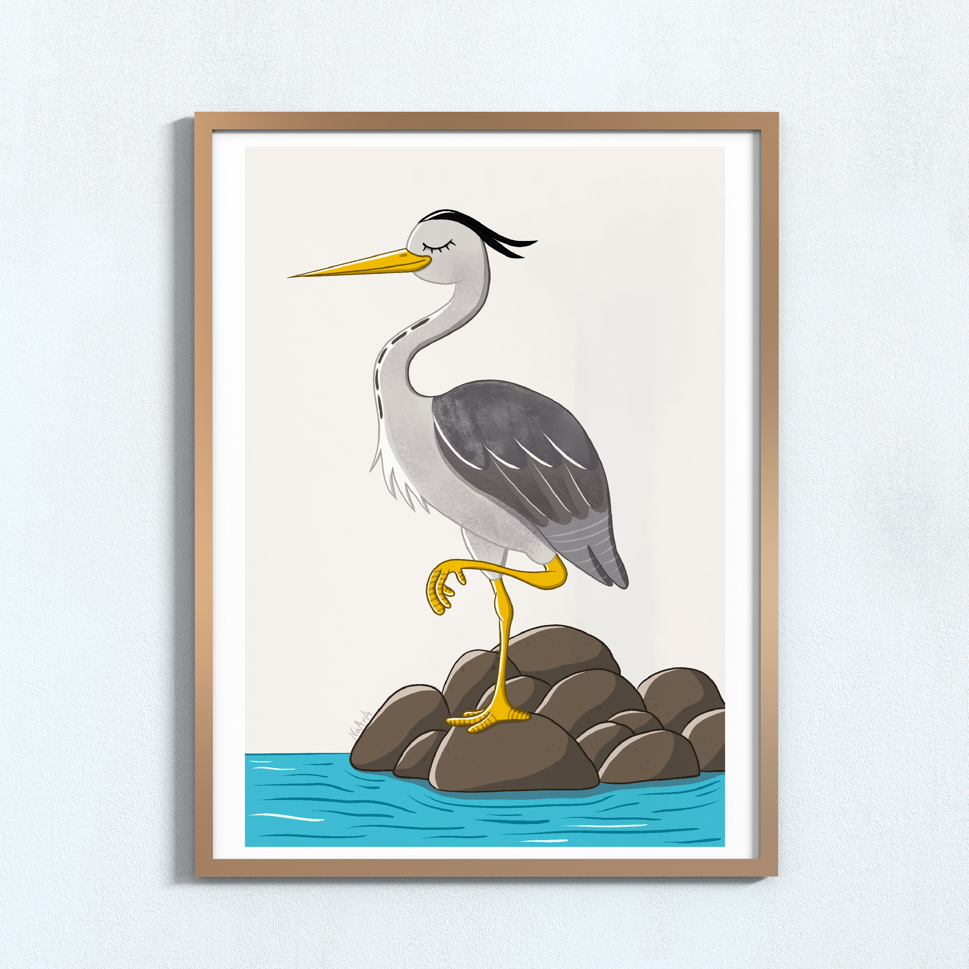 ⬇️ Lámina garza "El valor de la calma"