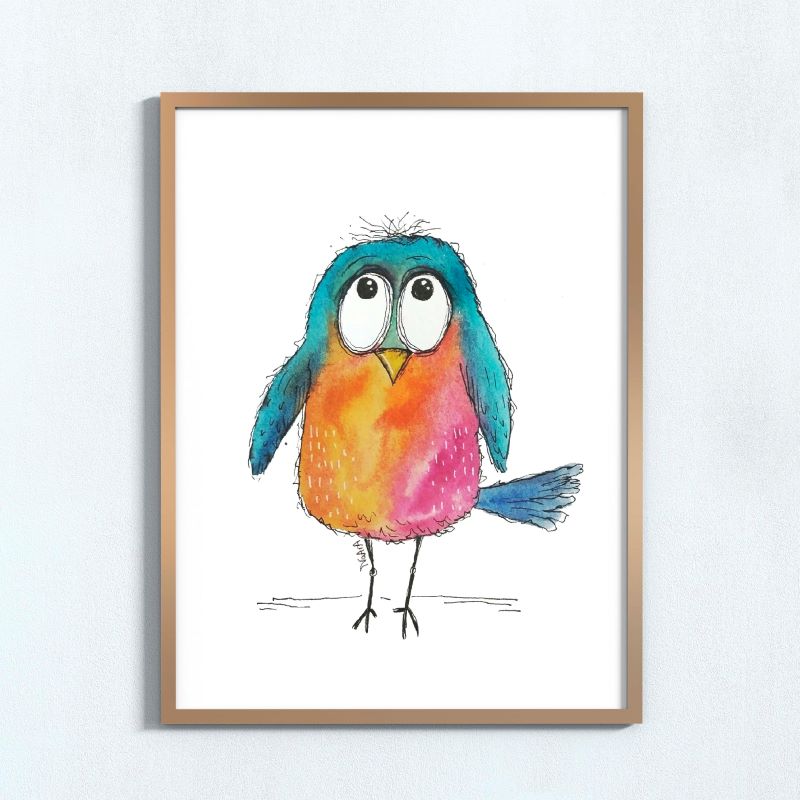 Pajarito mirando al cielo