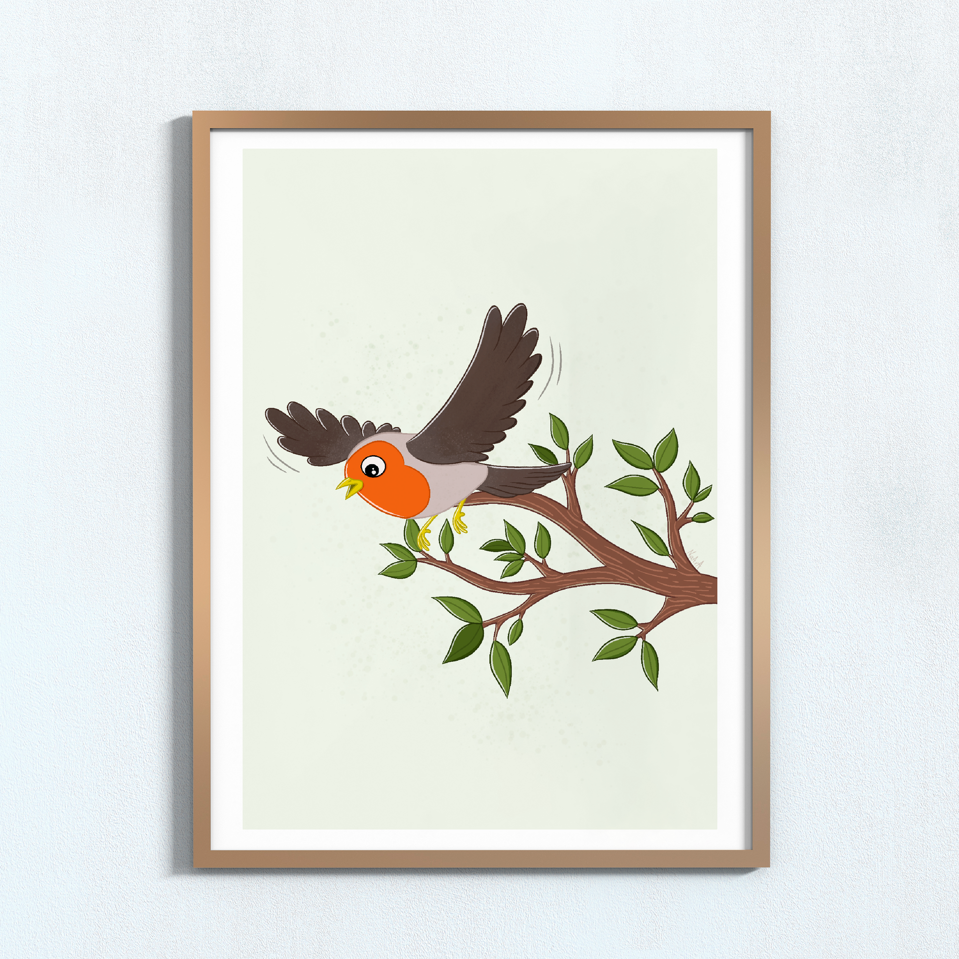 ⬇️ Lámina petirrojo "Siempre adelante"