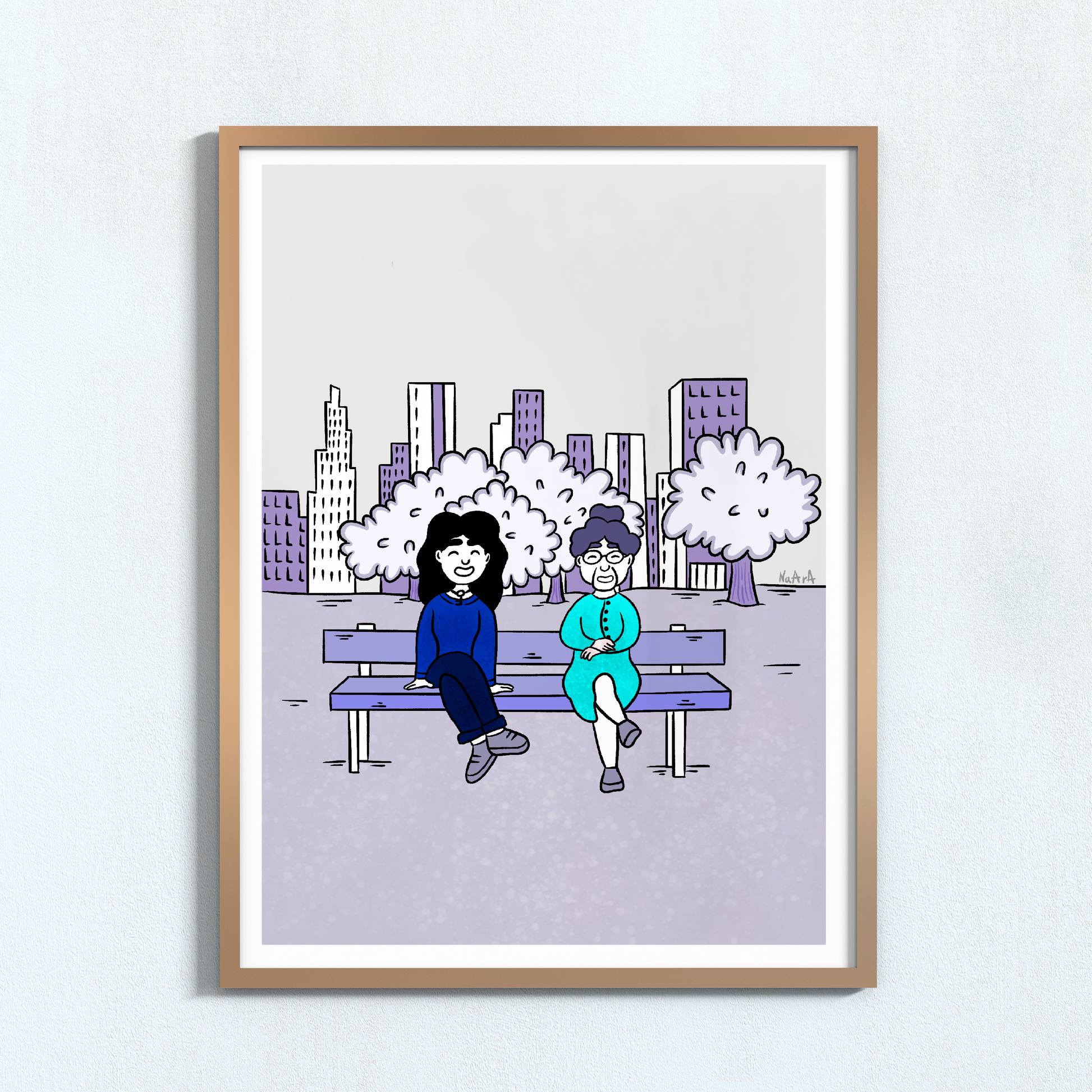 Lámina digital "Ofelia en la ciudad"