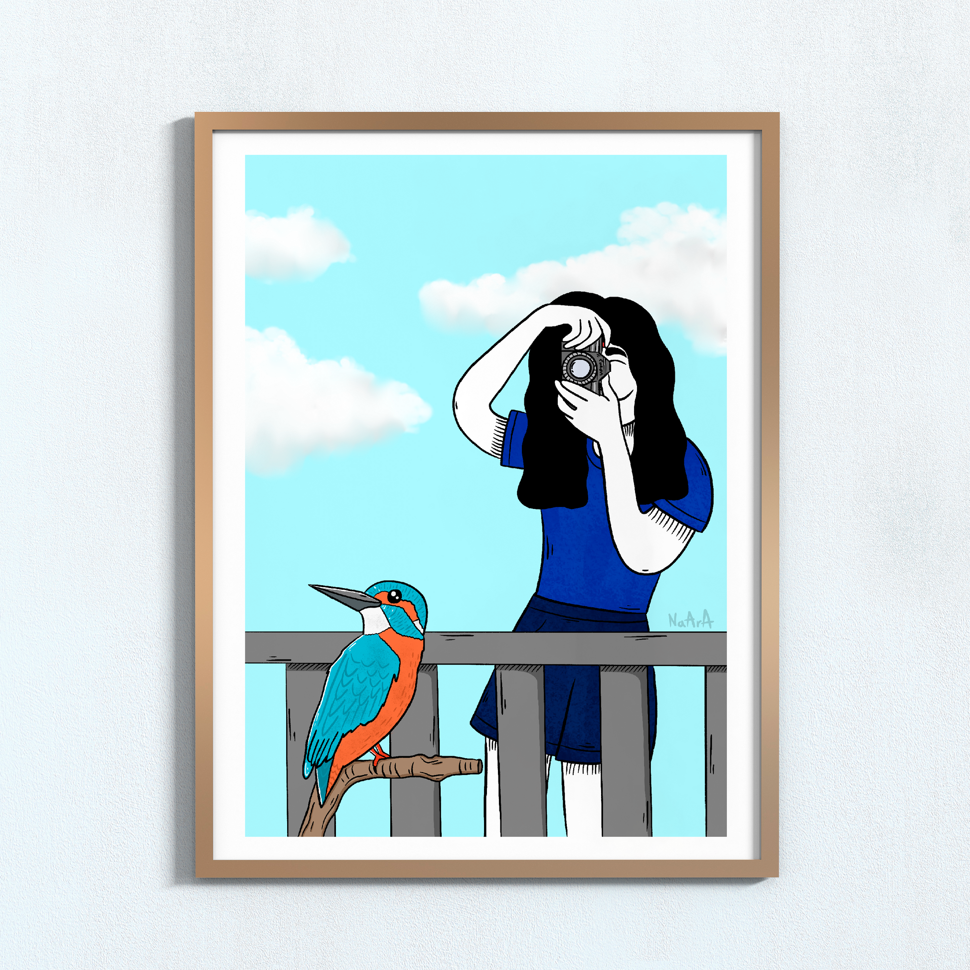 Lámina digital "Ofelia fotógrafa de aves"