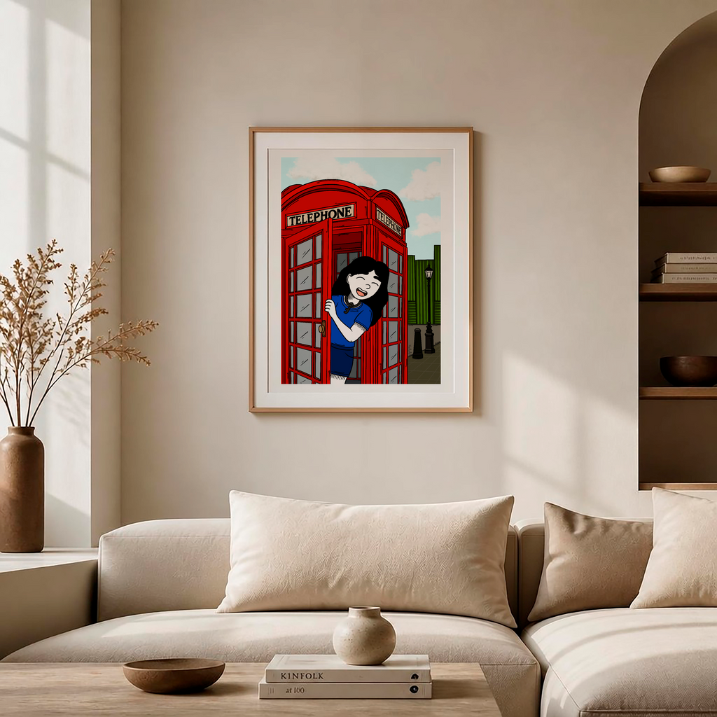 Ilustración digital "Ofelia en Londres"