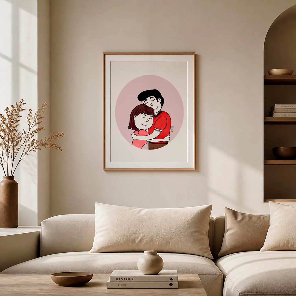 Ilustración digital "Contigo, amor"
