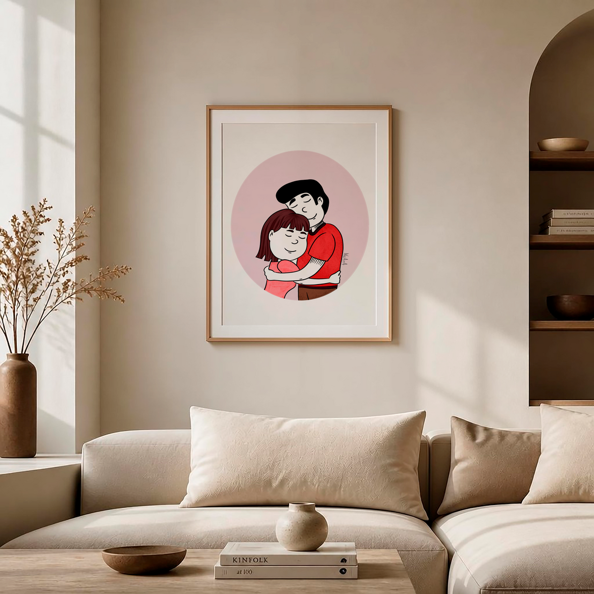 Ilustración digital "Contigo, amor"